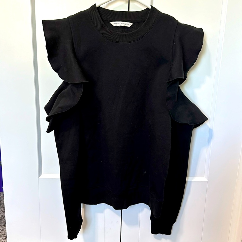Rebecca Minkoff Ruffle Cutout Sweatshirt
